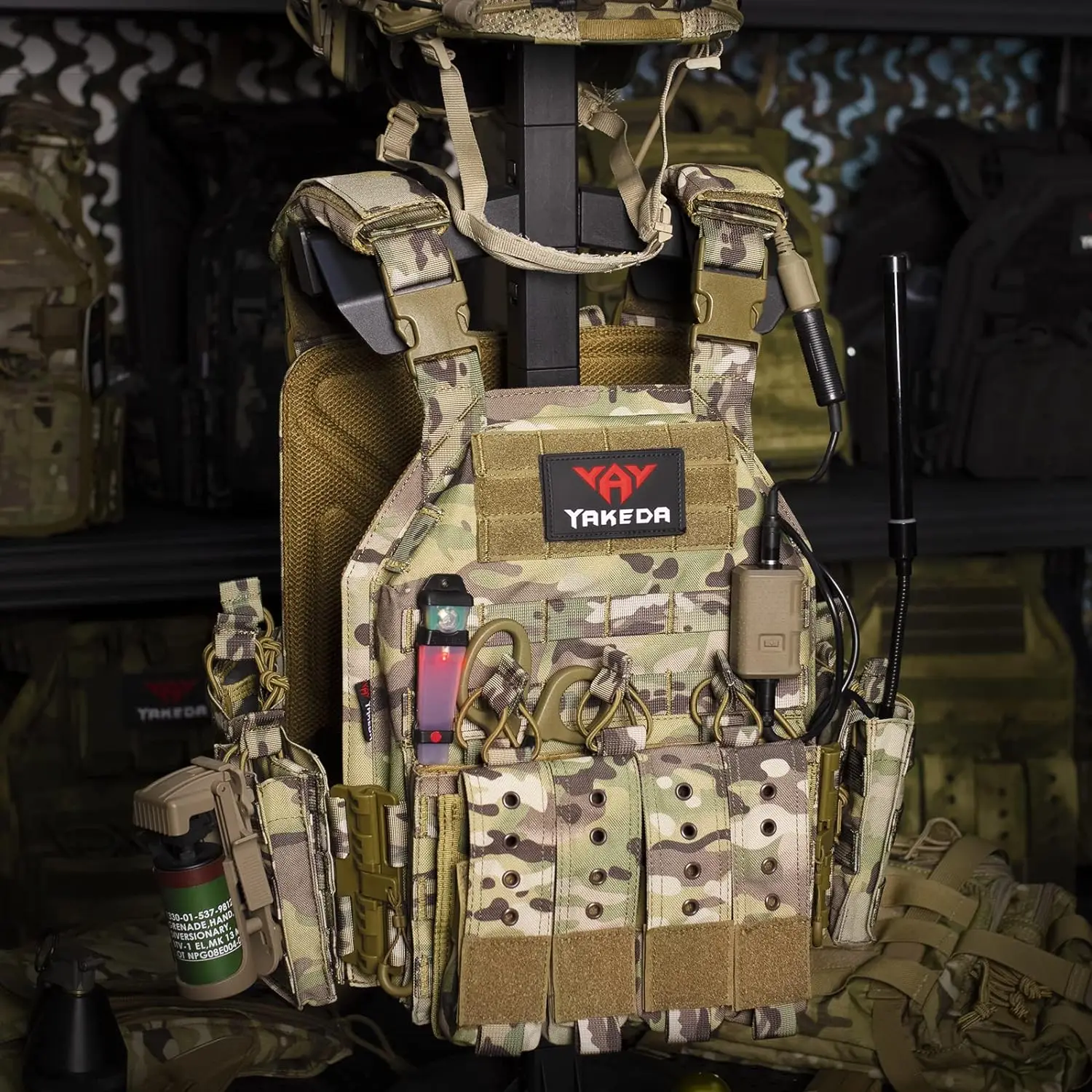 Yakeda 1000D Nylon Plate Carrier Vest Outdoor Hunting Protective Adjustable Molle Vest for Airsoft Combat - Image 2